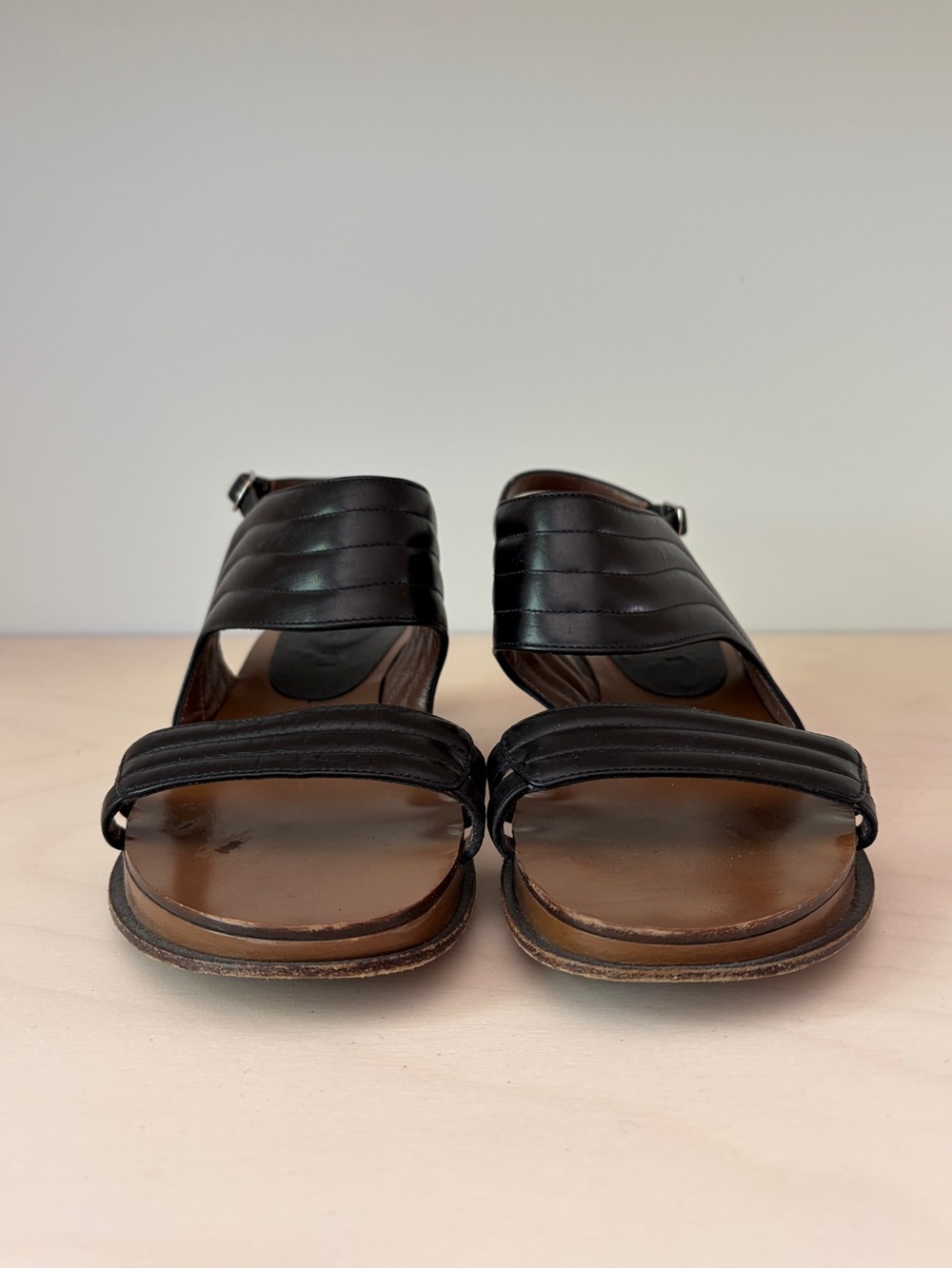 Marni 90’s kitten heel Black Leather Sandals 36.5 - Picture 6 of 7
